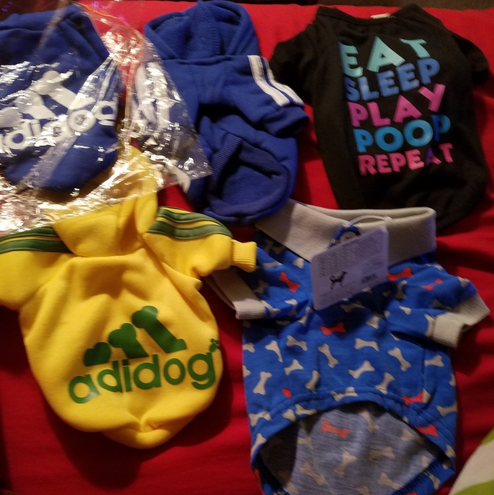 6 pieces of adidog dog outfits